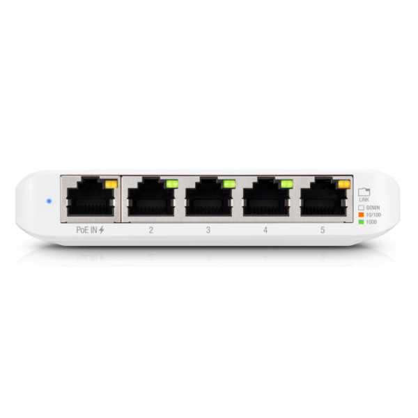 Ubiquiti USW-FLEX - Switch compacto de 5 puertos Gigabit Ethernet con Power over Ethernet (PoE)