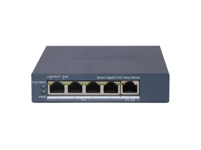Hikvision DS-3E1505P-EI/M Switch Smart Managed Gigabit 4 Puertos PoE 45W