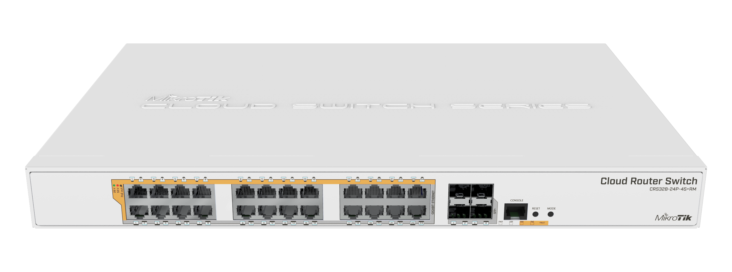 MikroTik CRS328-24P-4S+RM Switch Cloud Router 24 Puertos Gigabit PoE+ con 4 Ranuras SFP+ 10G