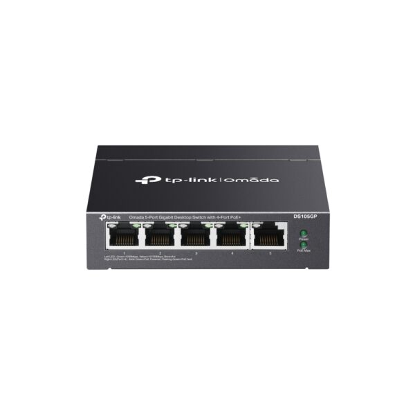 TP-Link DS105GP Switch Omada 5 Puertos Gigabit con 4 Puertos PoE+ 65W