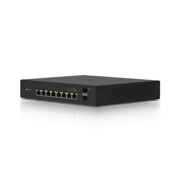 Ubiquiti EdgeSwitch 8 150W Switch Gestionable EdgeMAX PoE+ de 8 Puertos Gigabit y 2 SFP