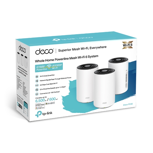 TP-LINK (DECO PX50(3-PACK) SISTEMA DECO PX50 WI-FI 6 MESH +