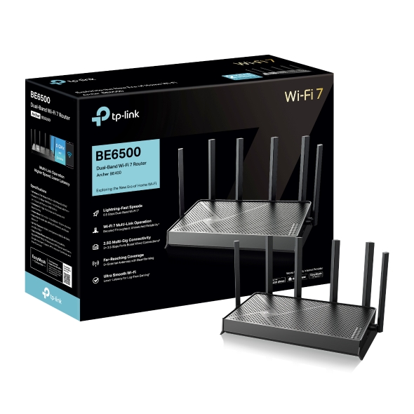 TP-LINK (ARCHER BE400) BE6500 DUAL-BAND WI-FI 7 ROUTER