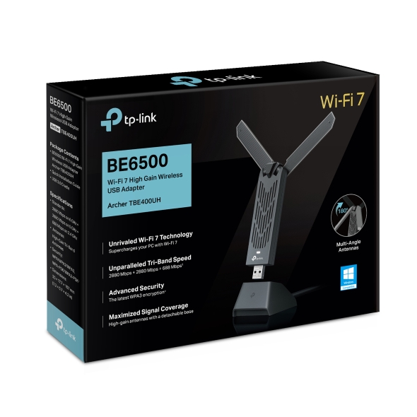 TP-LINK (ARCHER TBE400UH) BE6500 HIGH GAIN TRI-BAND WI-FI 7