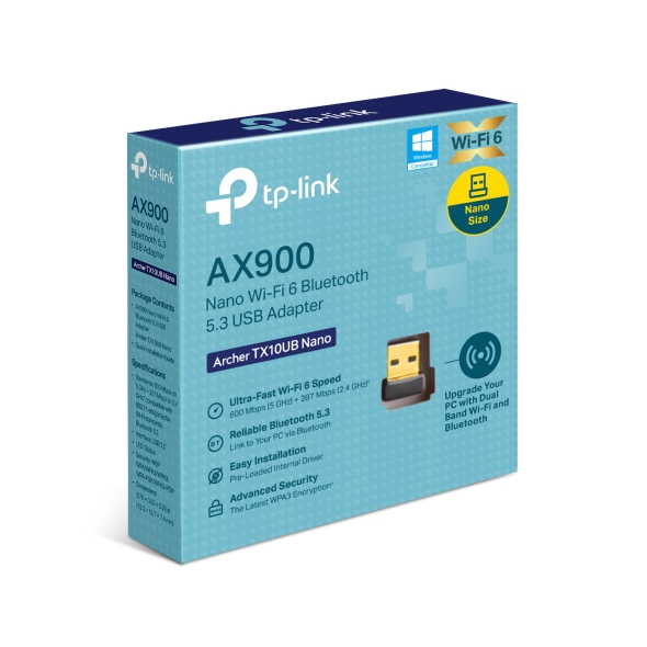 TP-LINK (ARCHER TX10UB NANO) AX900 NANO WI-FI 6 BLUETOOTH 5.