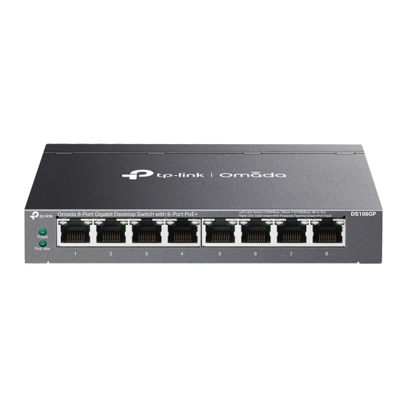 TP-LINK (TL-DS108GP) SWITCH OMADA POE 8 PUERTOS GIGABI