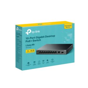 TP-LINK (LS1210GP) SWITCH GIGABIT DE SOBREMESA DE 10 PUERTOS