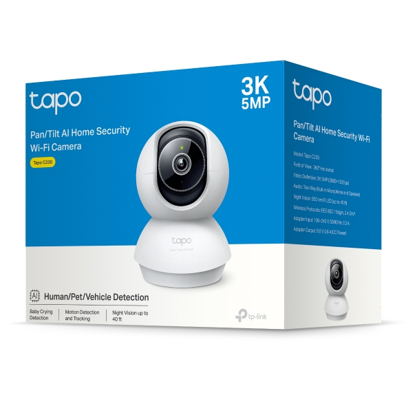 TP-LINK (TAPO C230) CÁMARA WI-FI 3K INDOOR 360°