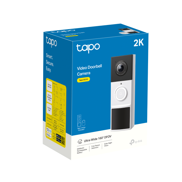 TP-LINK (TAPO D210) 2K TIMBRE INTELIGENTE CON CÁMARA