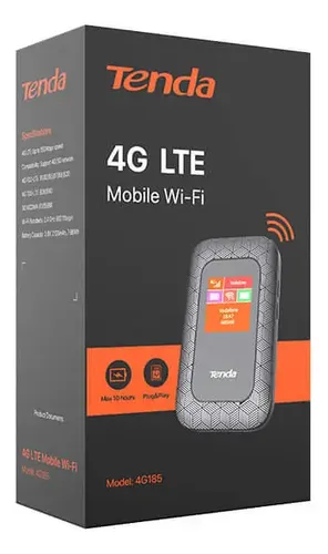 Router Portátil Wi-Fi 4G LTE Tenda 4G185 con Pantalla a Color