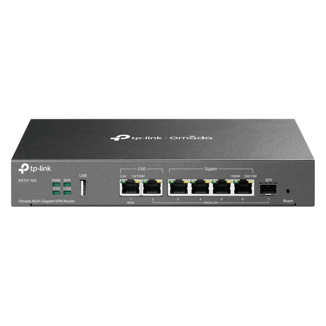 Router Multi-Gigabit VPN Omada TP-Link ER707-M2 con Puertos 2.5G