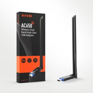 Adaptador USB Wi-Fi Doble Banda AC650 Tenda U10 con Antena de 6 dBi