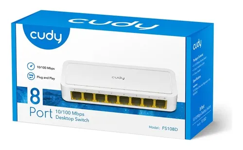 Switch de Escritorio Cudy FS108D 8 Puertos 10/100 Mbps Fast Ethernet