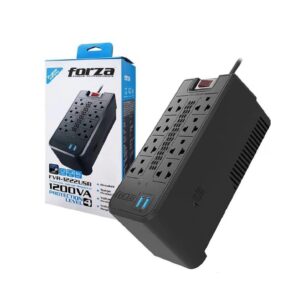 Estabilizador de Voltaje Forza FVR-1222USB 1200VA / 600W 8 Tomas y 2 USB