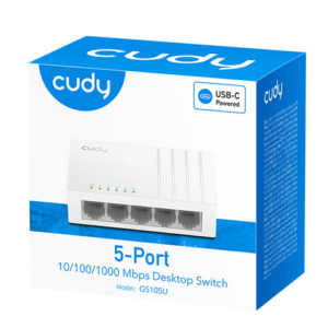 Mini Switch Gigabit Cudy GS105U 5 Puertos 10/100/1000 Mbps con Alimentación USB-C