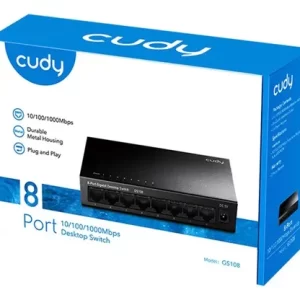 Switch Gigabit Metálico Cudy GS108 8 Puertos 10/100/1000 Mbps