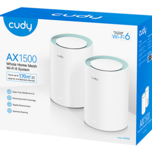 Sistema Wi-Fi 6 Mesh Cudy M1500 (2-Pack) AX1500 Gigabit para Hogar Completo