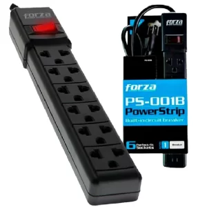 Regleta Multitoma Forza PS-001B de 6 Tomas Universales 220V