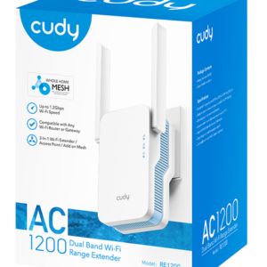 Repetidor Extensor de Rango Wi-Fi Cudy RE1200 Dual Band AC1200 Mesh