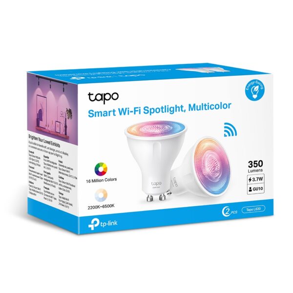 Foco Inteligente Wi-Fi TP-Link Tapo L630-2 Multicolor (Pack de 2) Base GU10