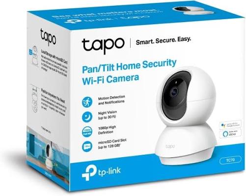 Cámara de Seguridad Interior TP-Link Tapo TC70 1080p Full HD Pan & Tilt 360° Wi-Fi