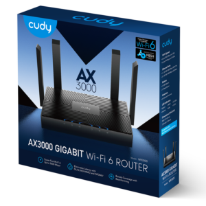 Router Gigabit Cudy WR3000 Wi-Fi 6 AX3000 de Alto Rendimiento Mesh
