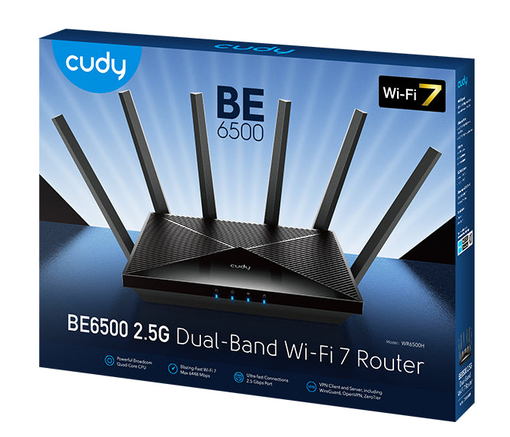 Router Cudy WR6500H Wi-Fi 7 BE6500 con Puertos 2.5G Multi-Gigabit