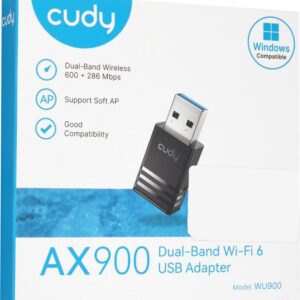 Adaptador USB Wi-Fi 6 Cudy WU900 Dual Band AX900